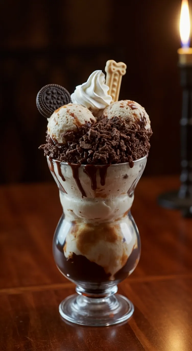 ai character: loona ice cream background