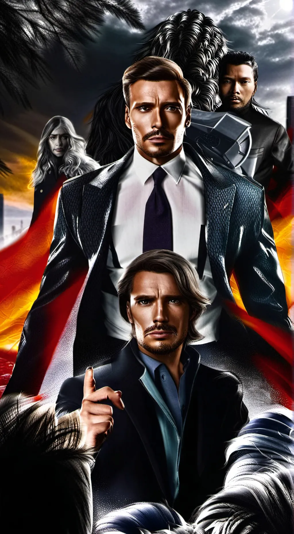 ai character: The avengers  background