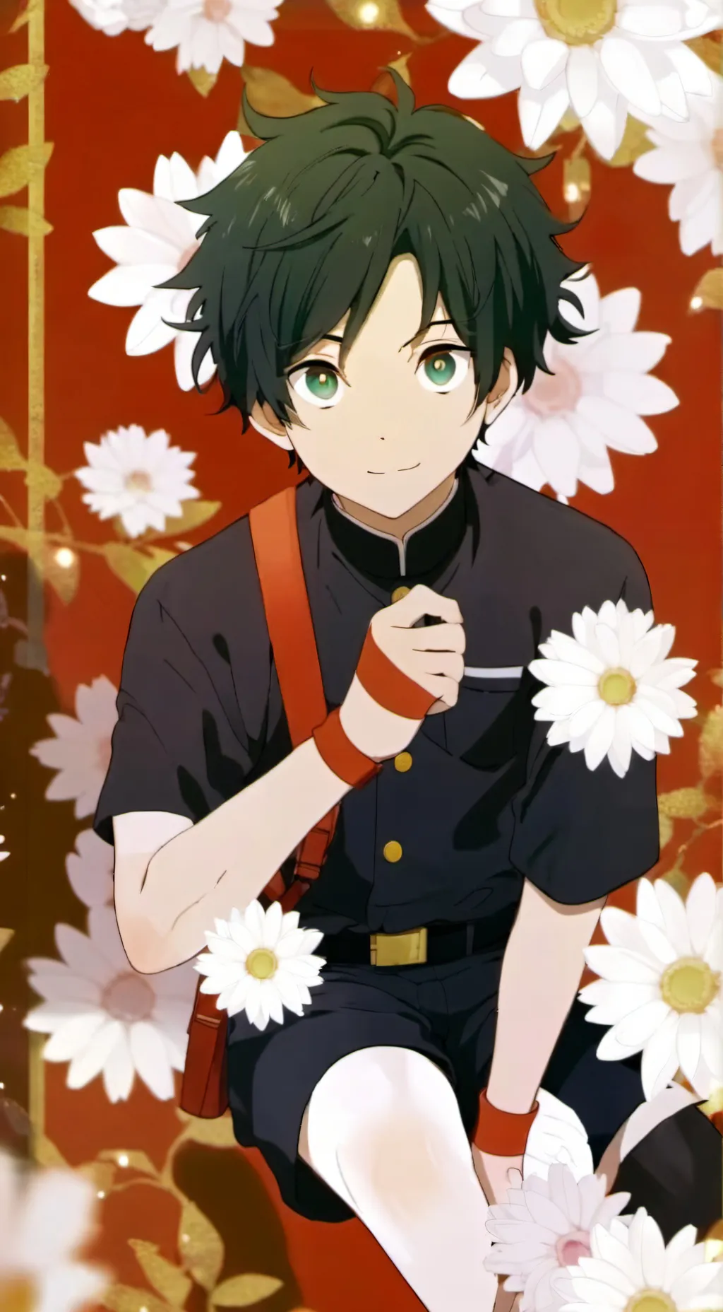 ai character: Deku, from mha background