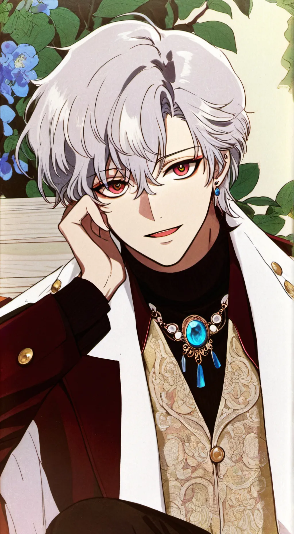 ai character: Neon background