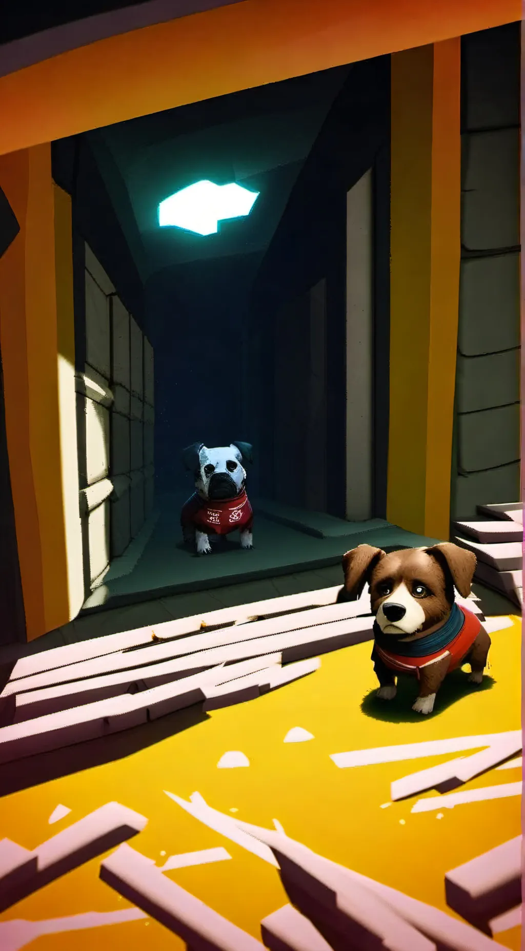 ai character: dog day background