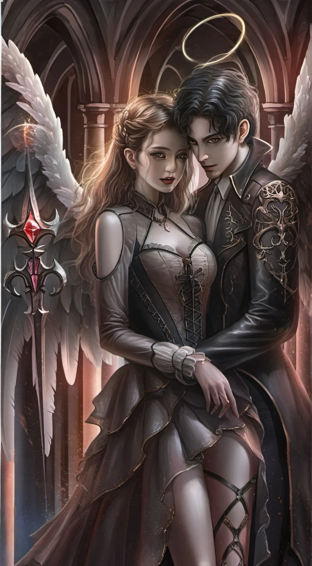 ai character: Ангел и демон  background