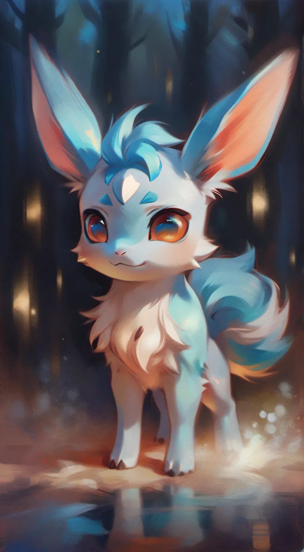 ai character: glaceon  background