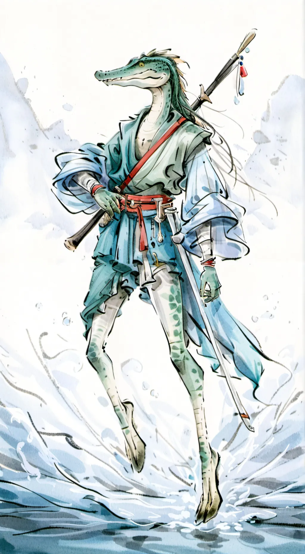 ai character: crocodilo assasino background