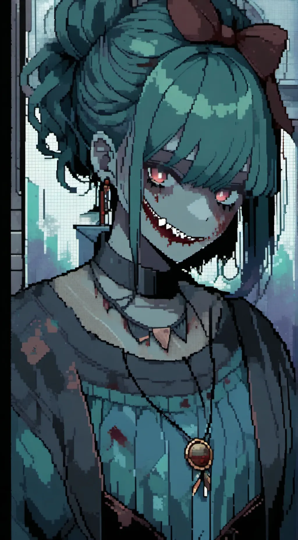 ai character: Reina roja loca background