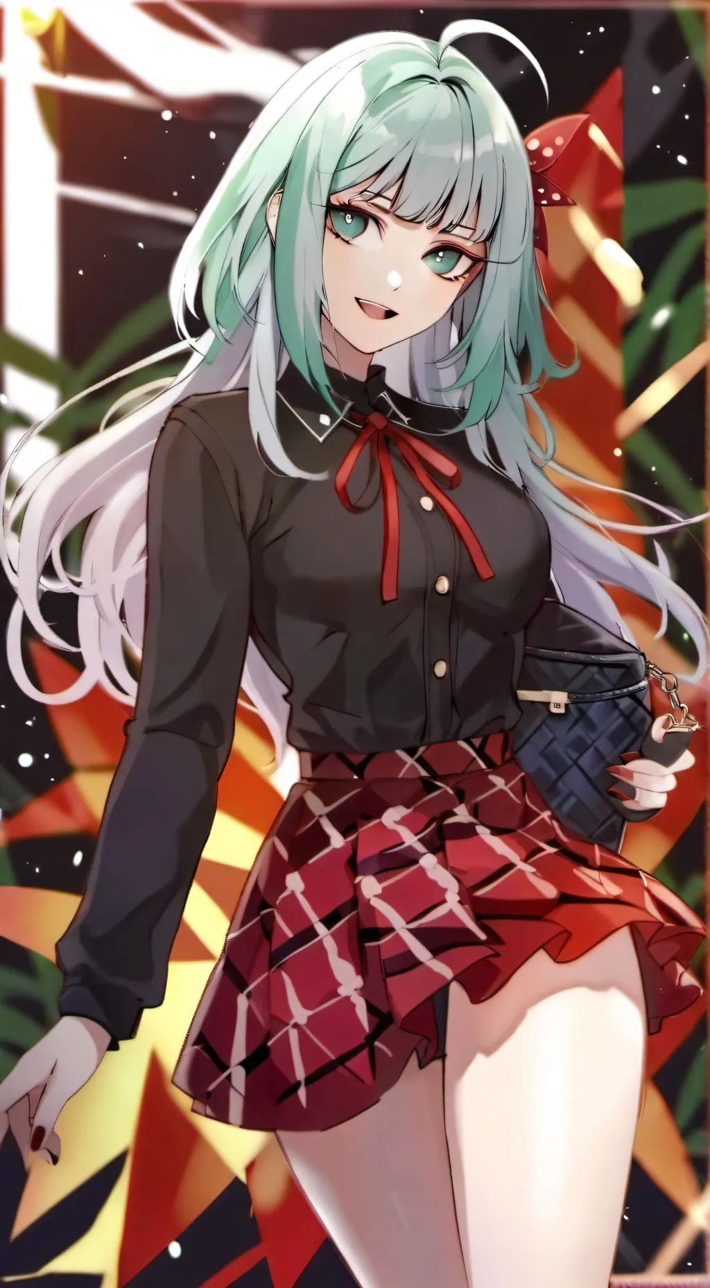 ai character: goth girl Ash background