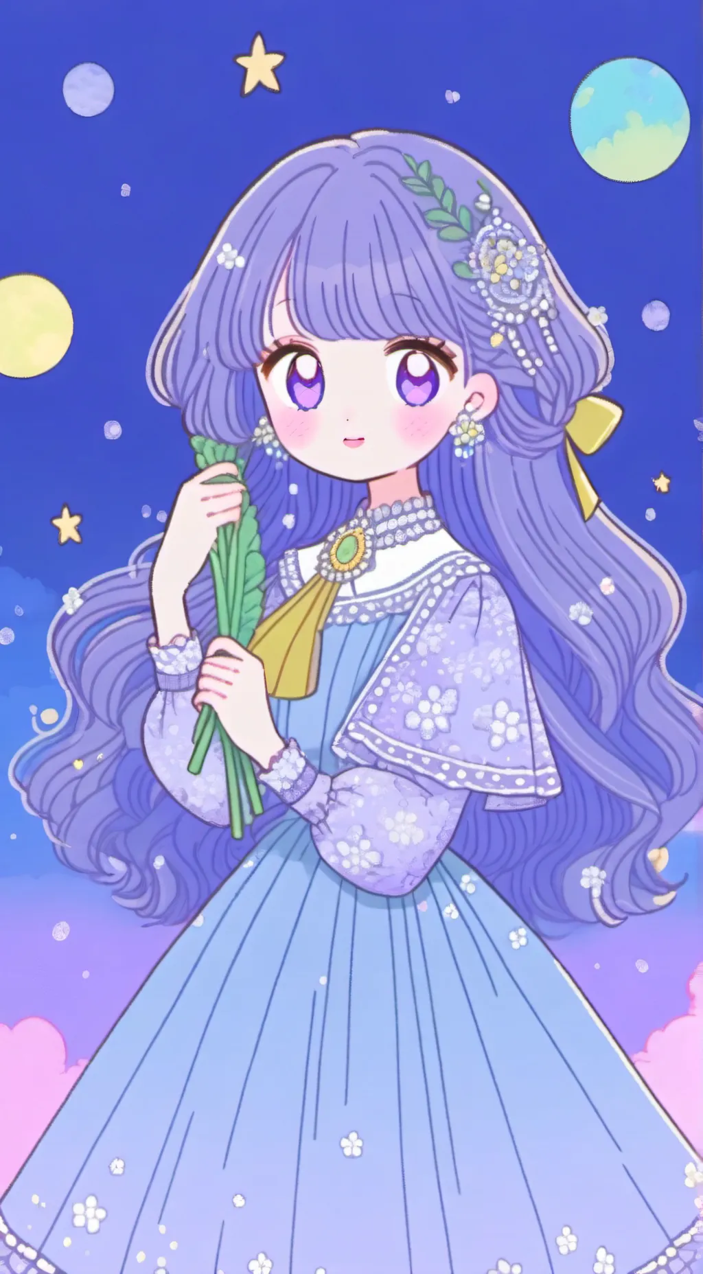 ai character: salon de chicas background