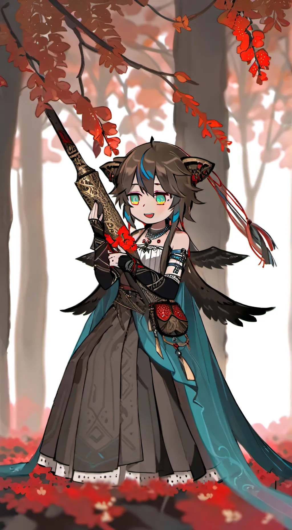 ai character: ліна??(???▽??? background