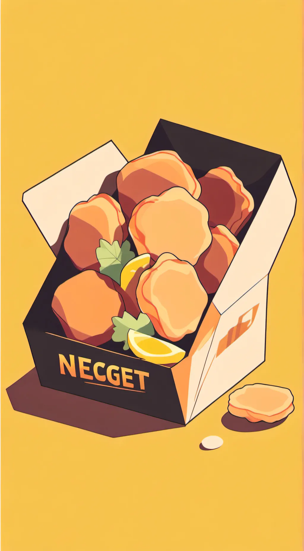 ai character: chicken nuggets background