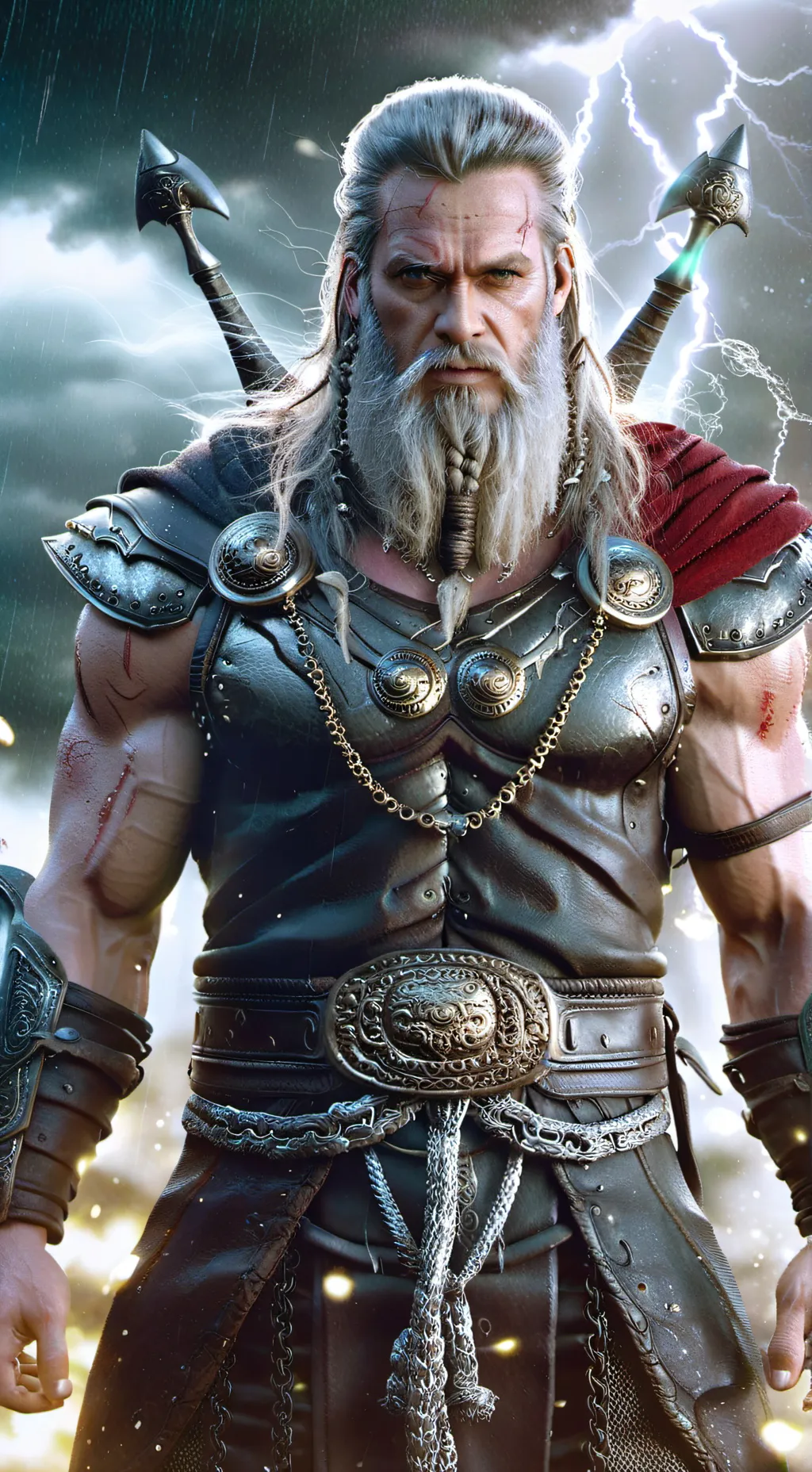 ai character: god of thunderthor background