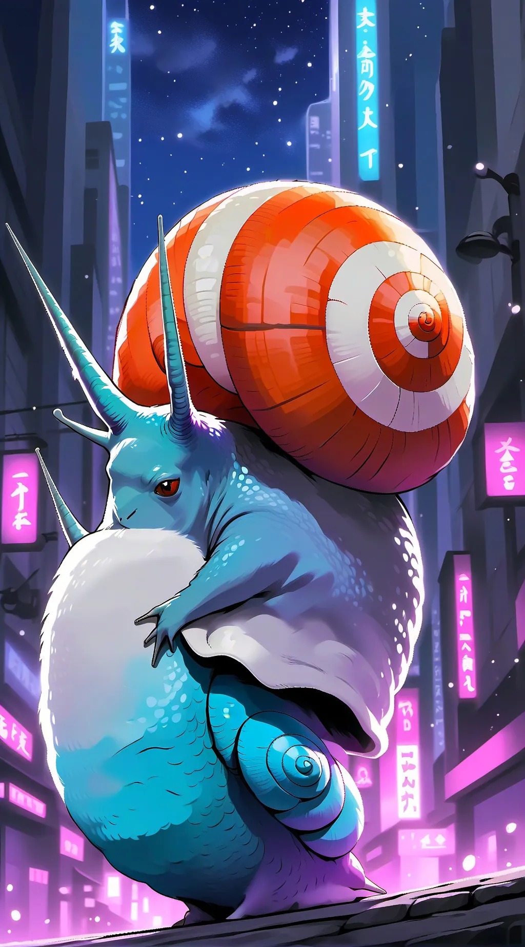 ai character: Snail City!  background