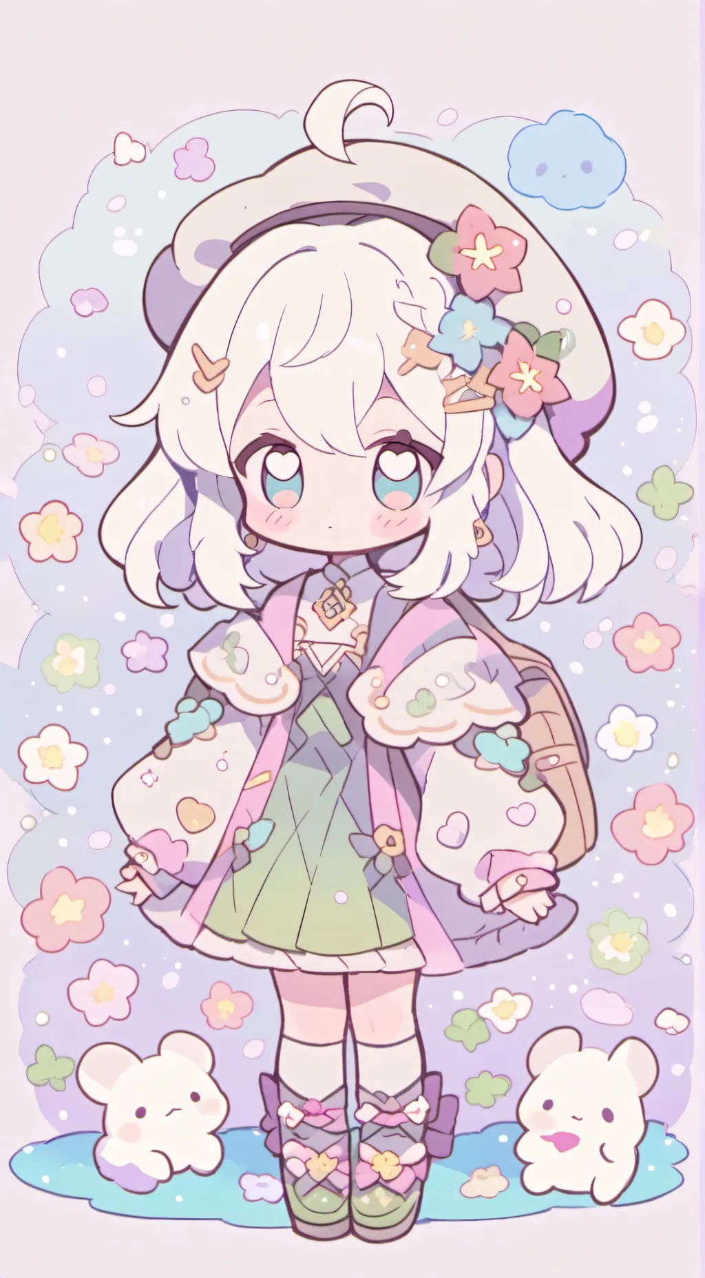 ai character: Abandoned girl  background