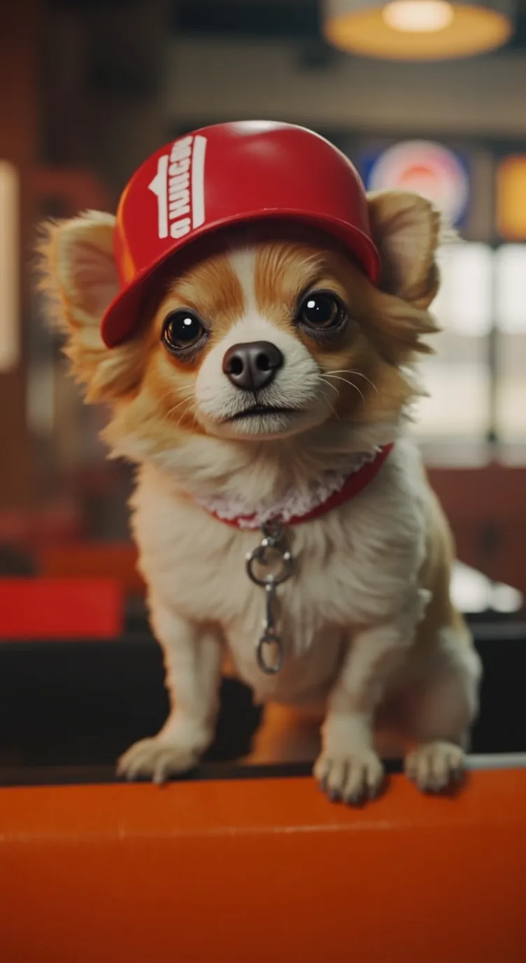 ai character: burger King dog background