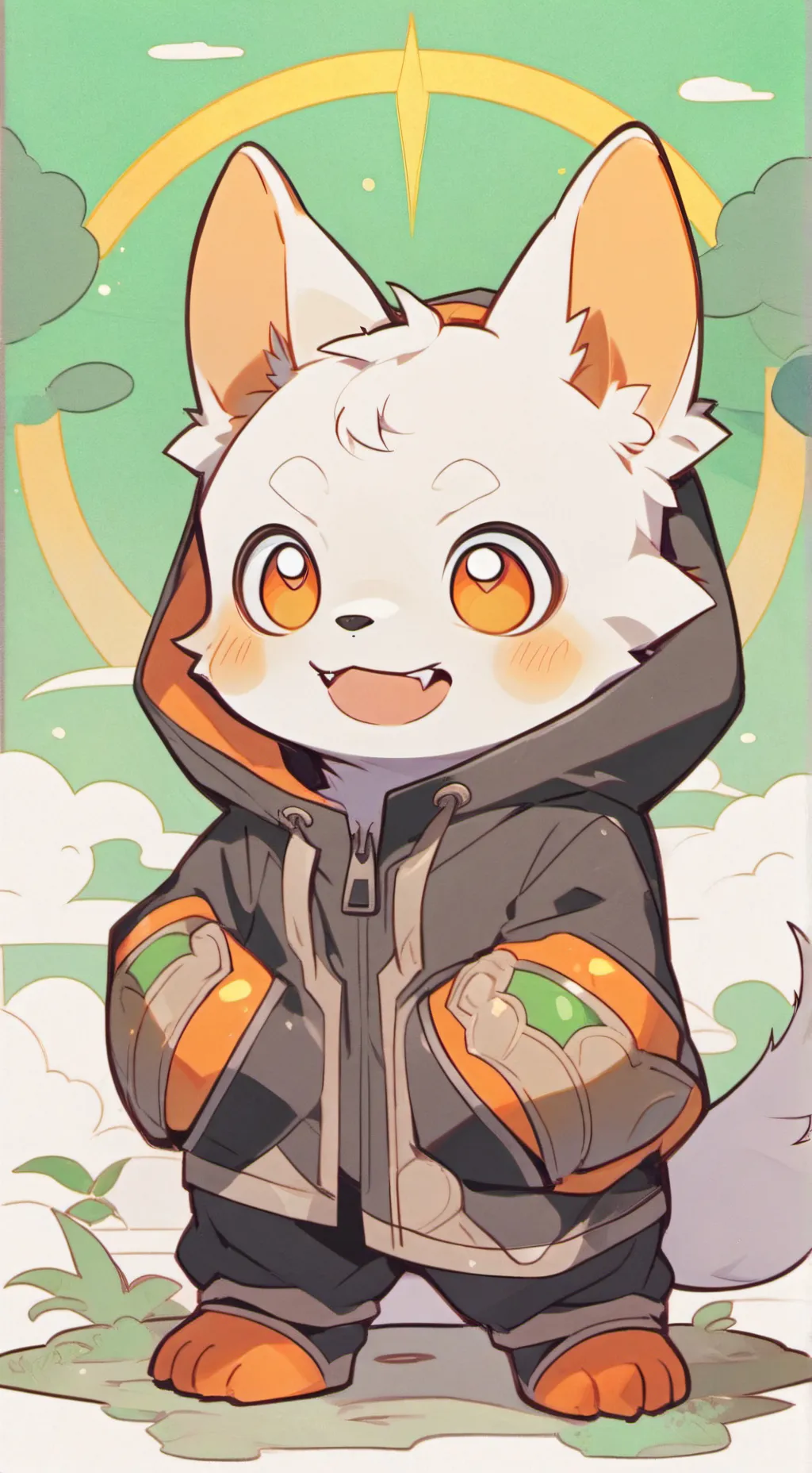 ai character: DogDay background