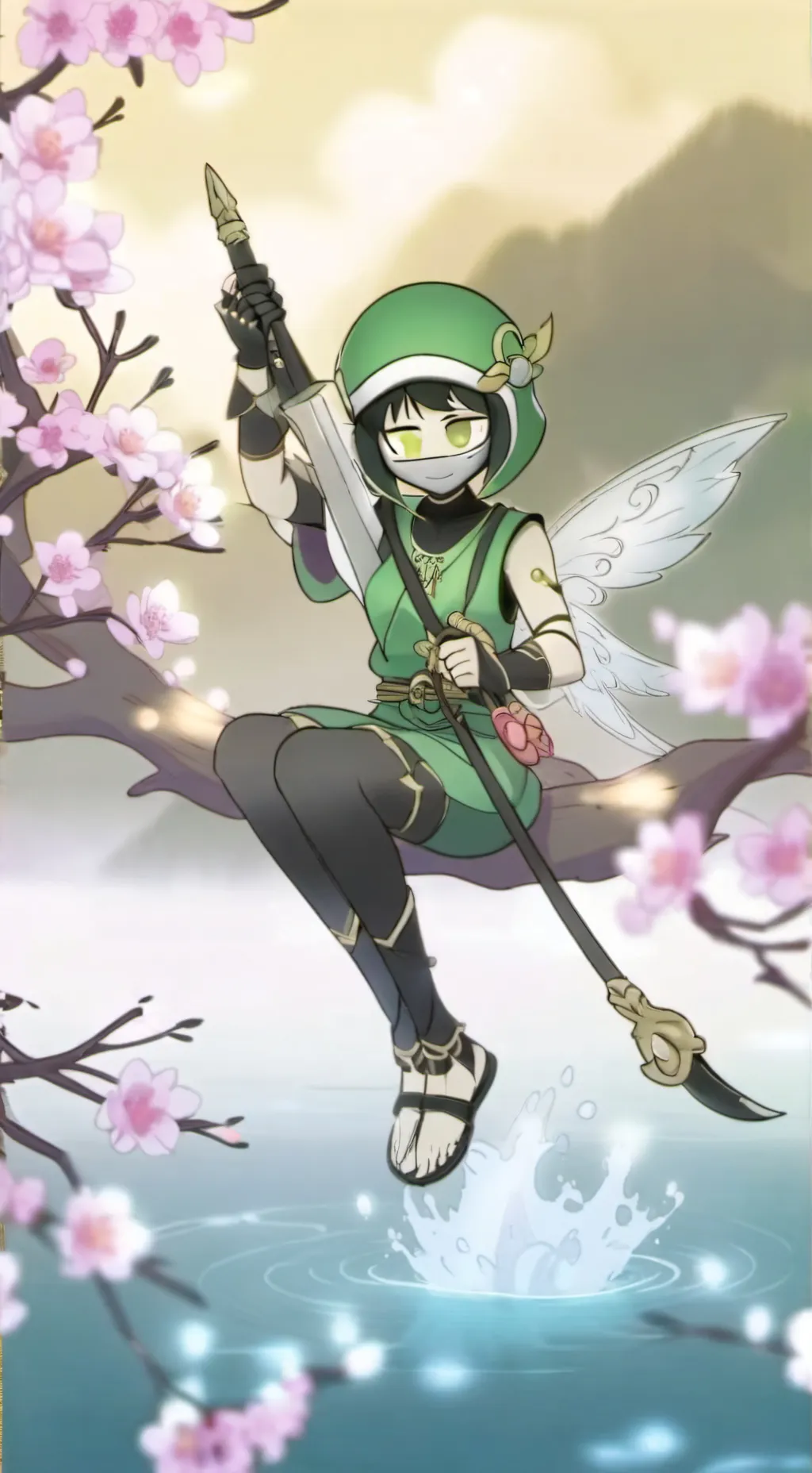 ai character: Vee background