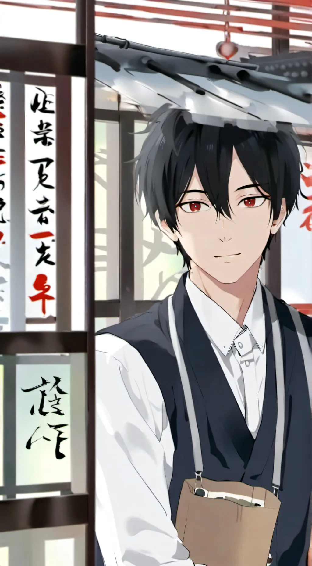 ai character: Kny demon tanjiro background