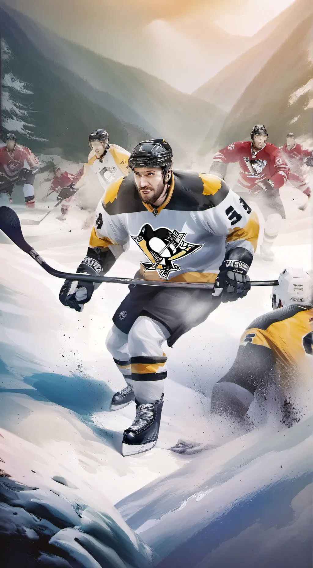 ai character: Pittsburgh Penguin background