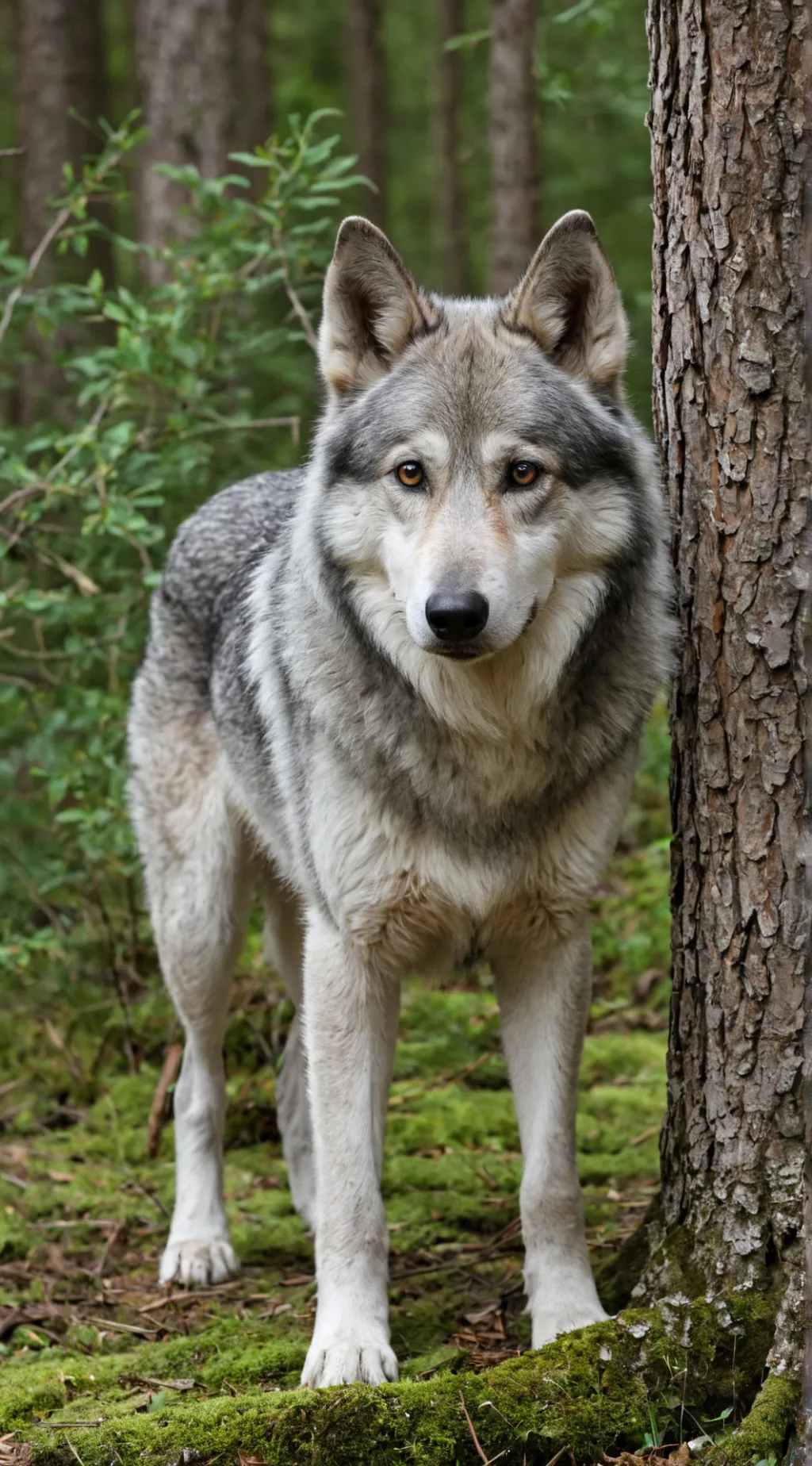 ai character: Gray background