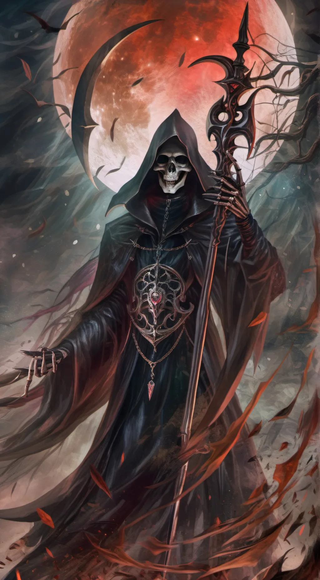 ai character: grim reaper💀 background