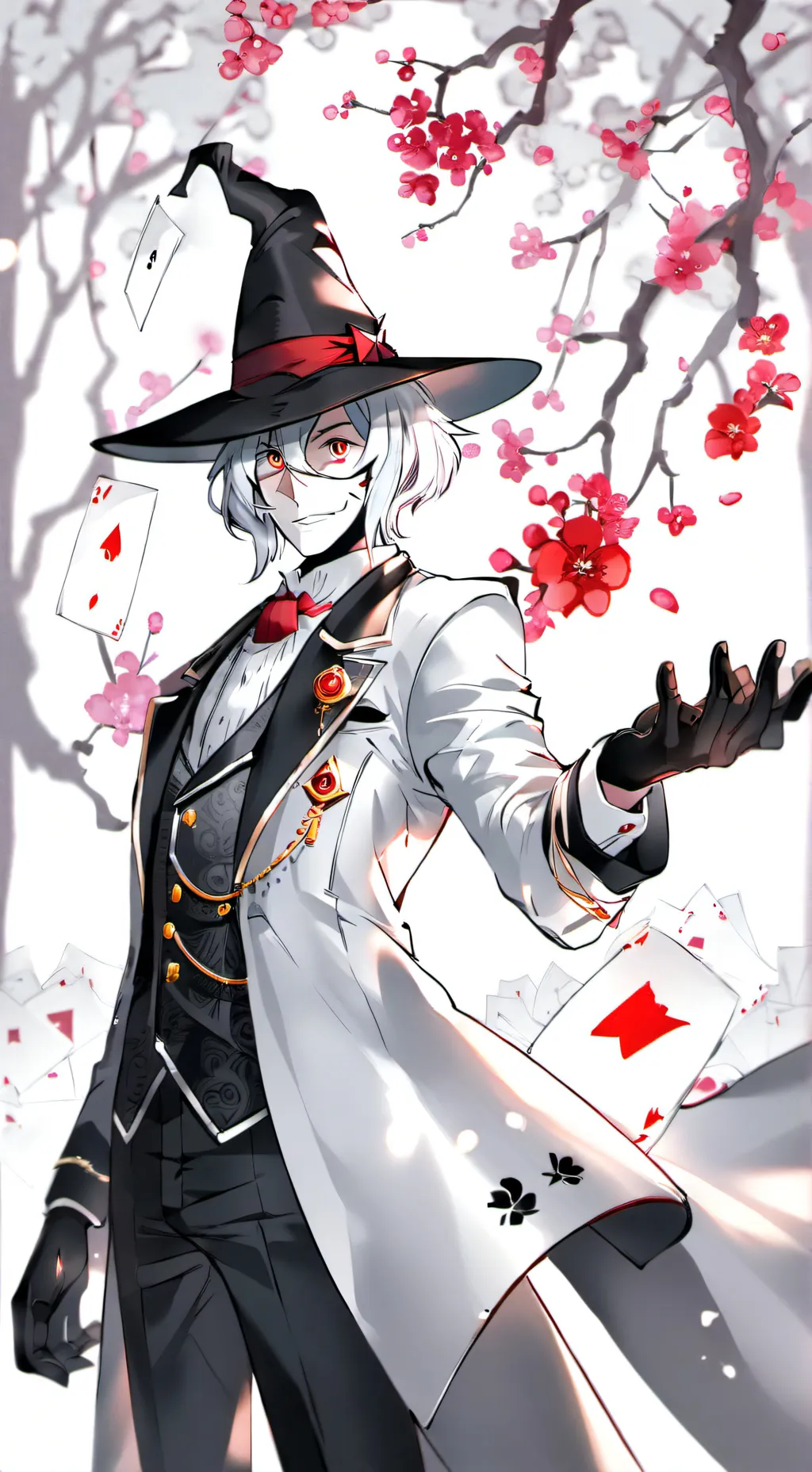 ai character: card master  background