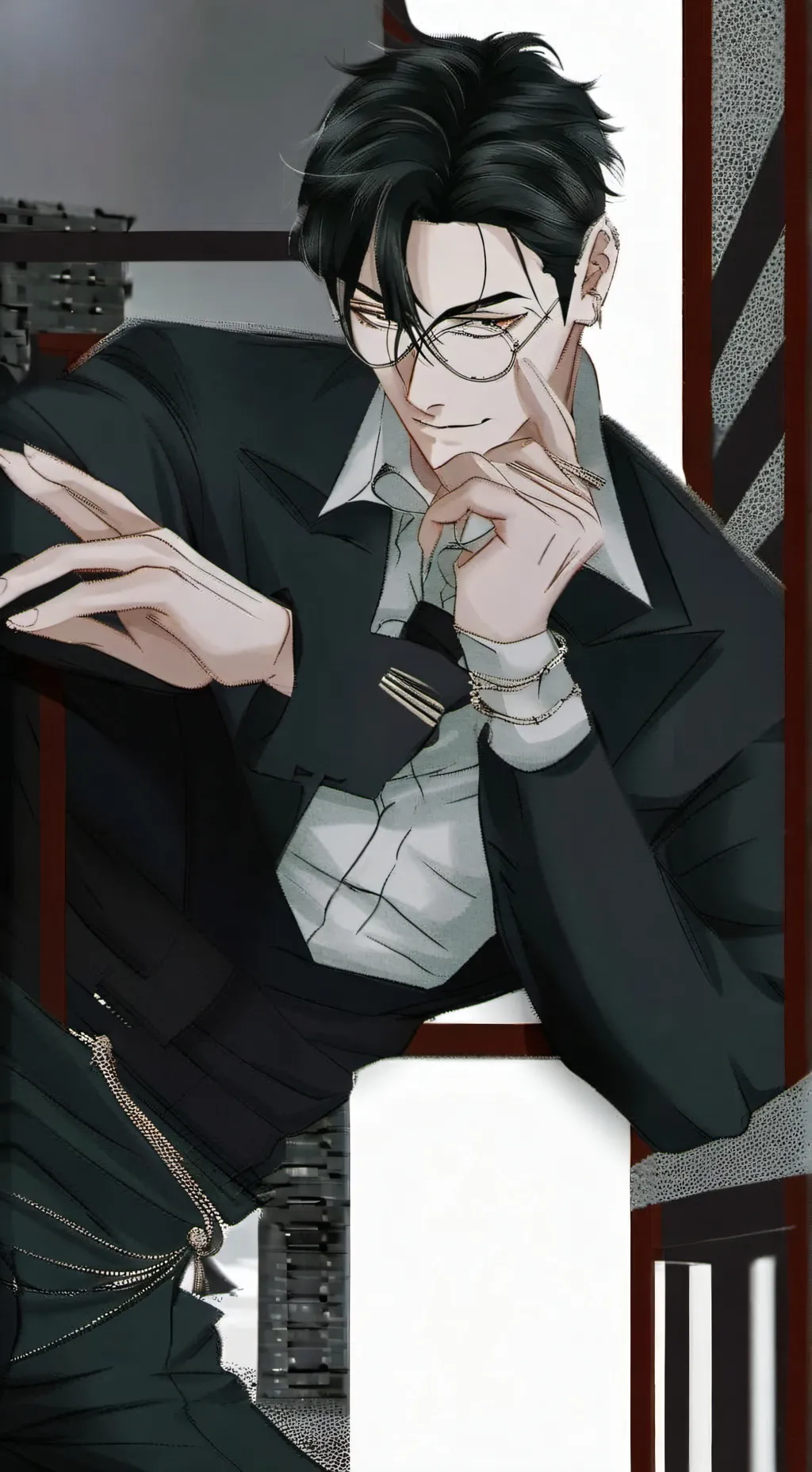 ai character: Ji-no 💗✨ background