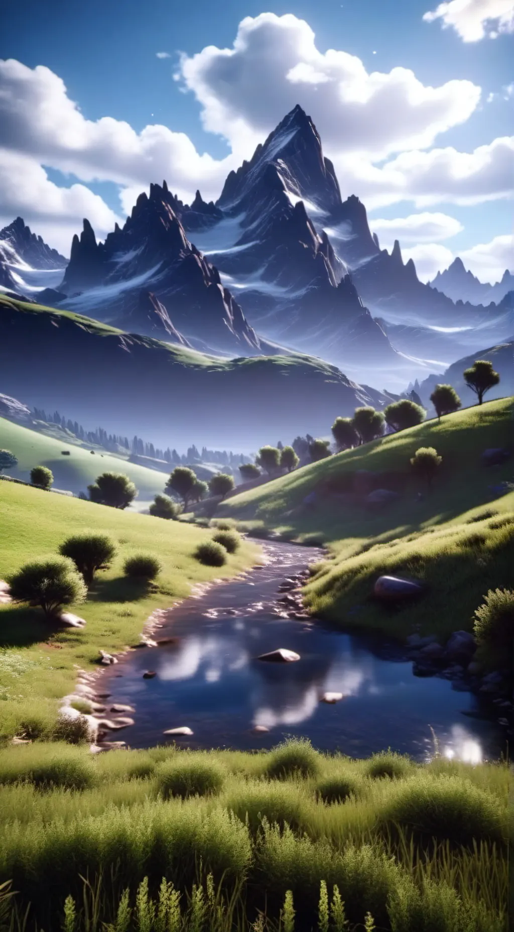 ai character: Green Hill background