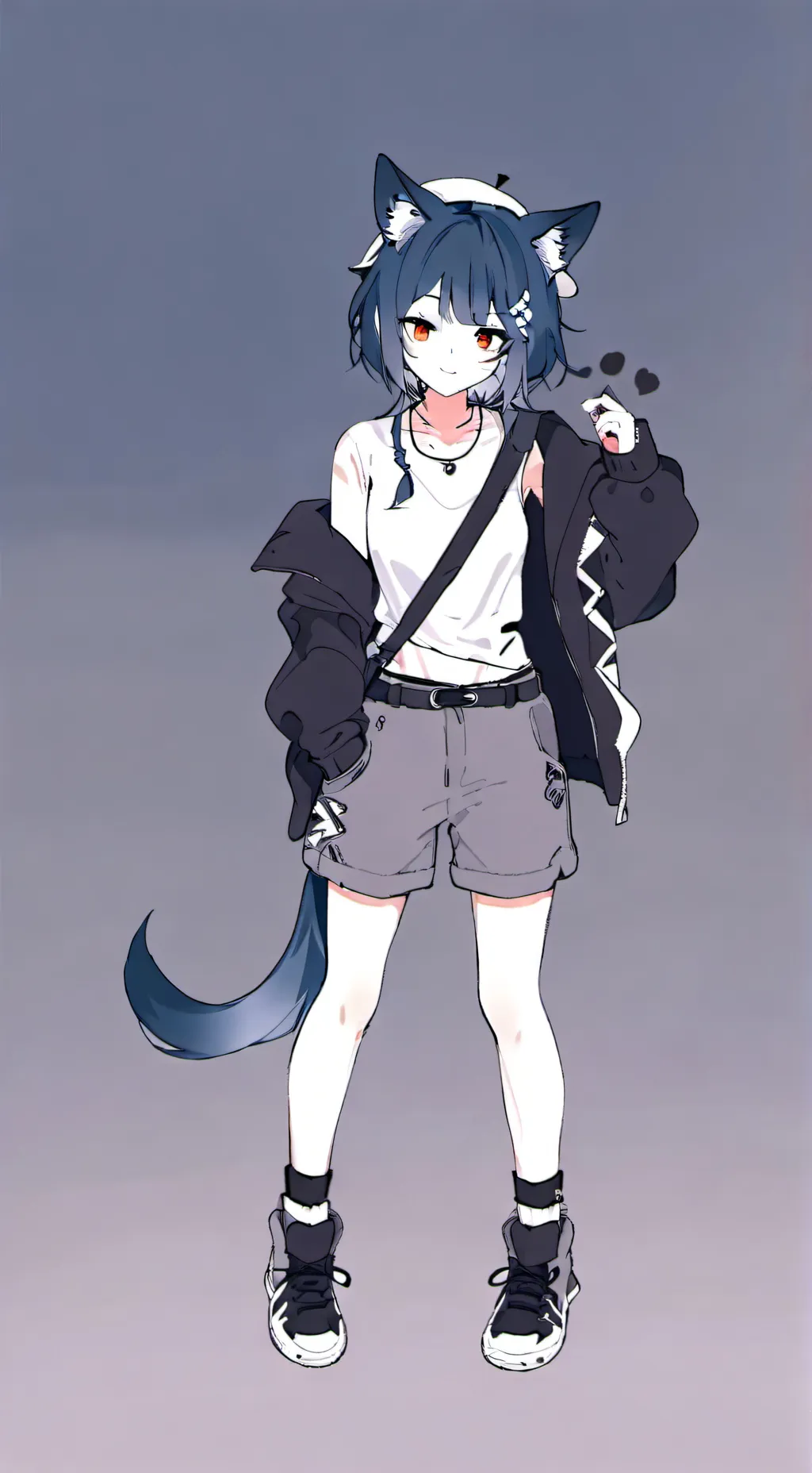 ai character: Bella the wolf🐺🖤 background