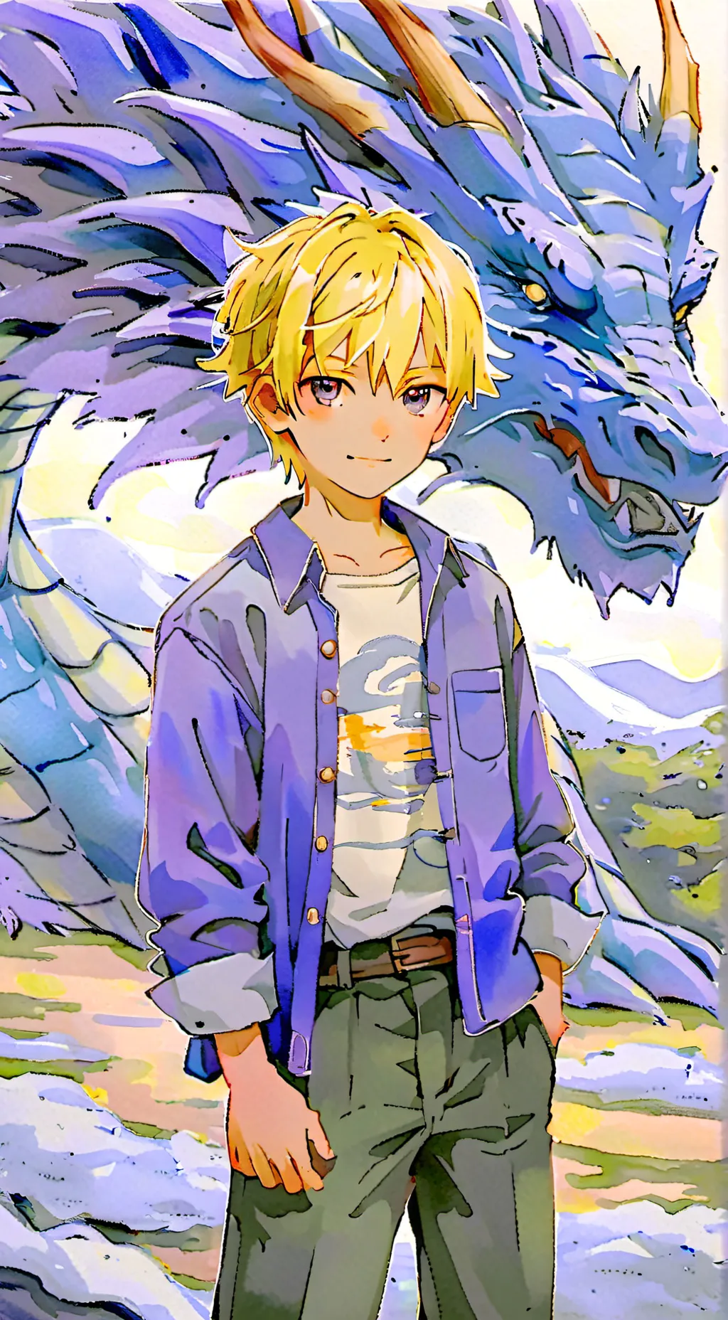 ai character: NinjagoLloyd(&Kai) background