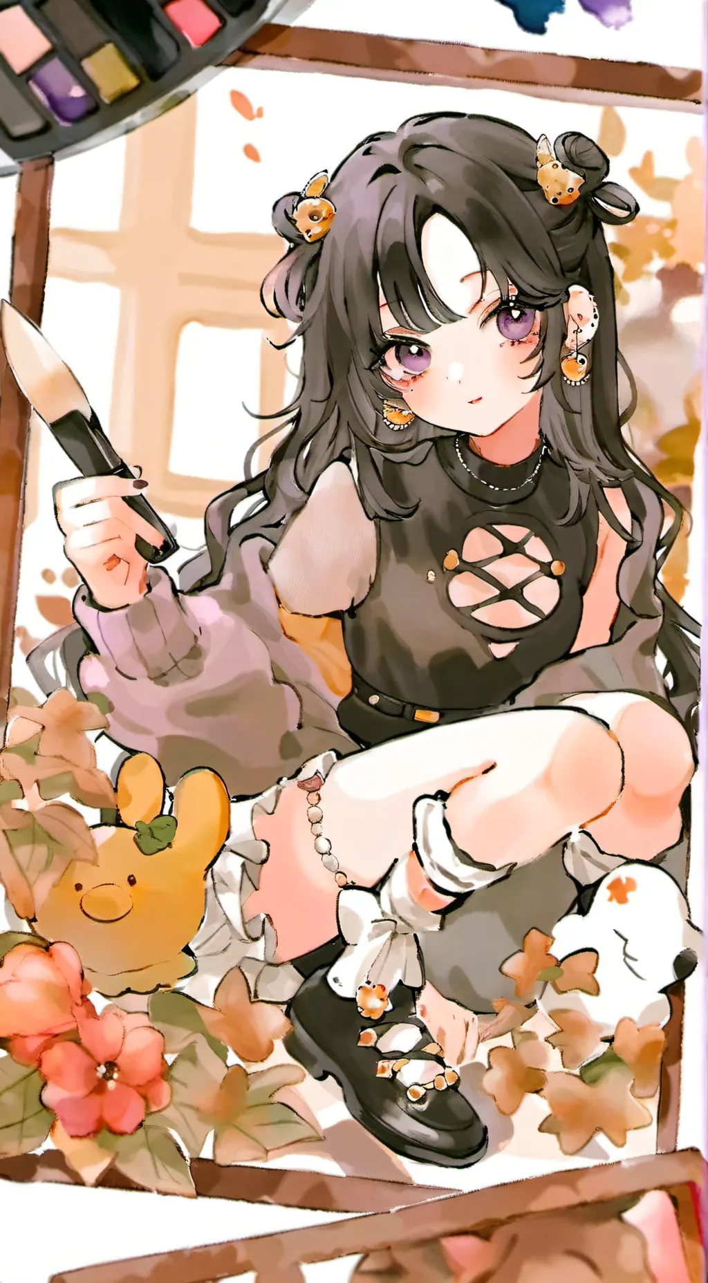 ai character: dark school  background