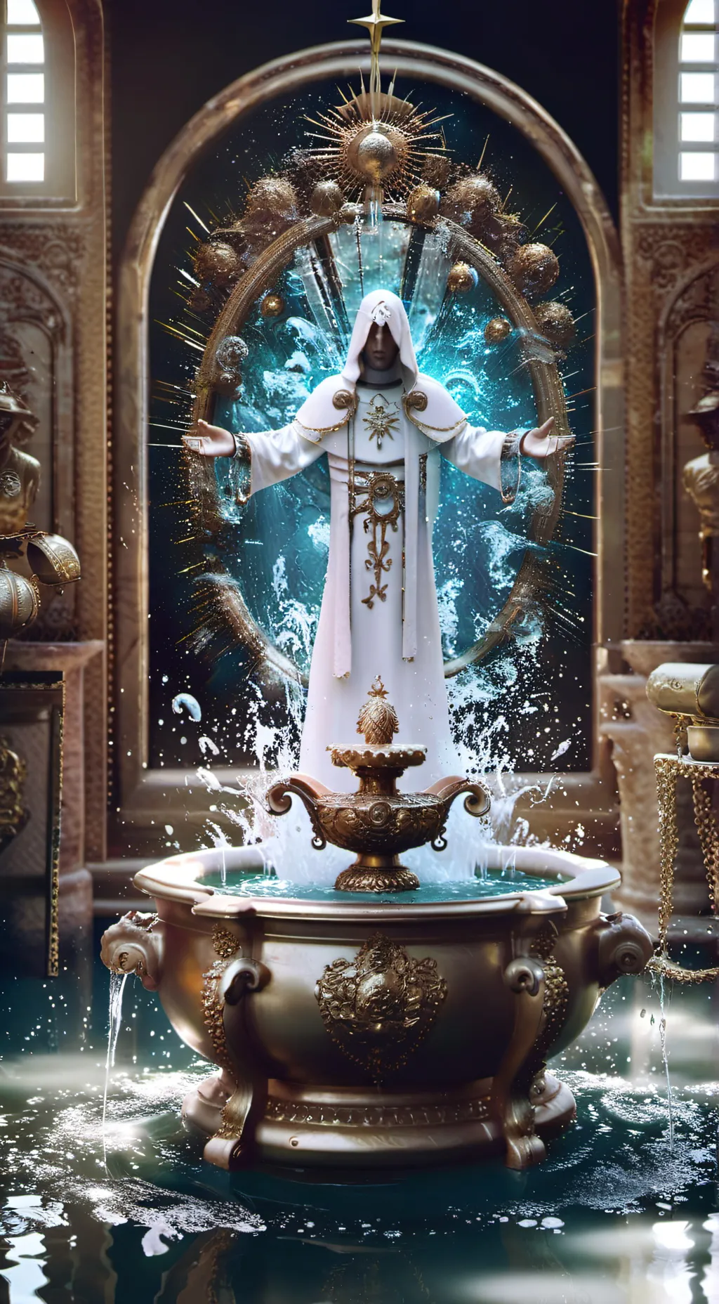 ai character: Holy Water background