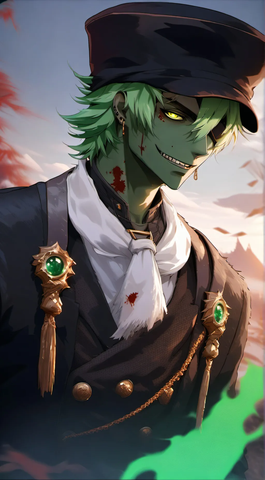 ai character: damm background