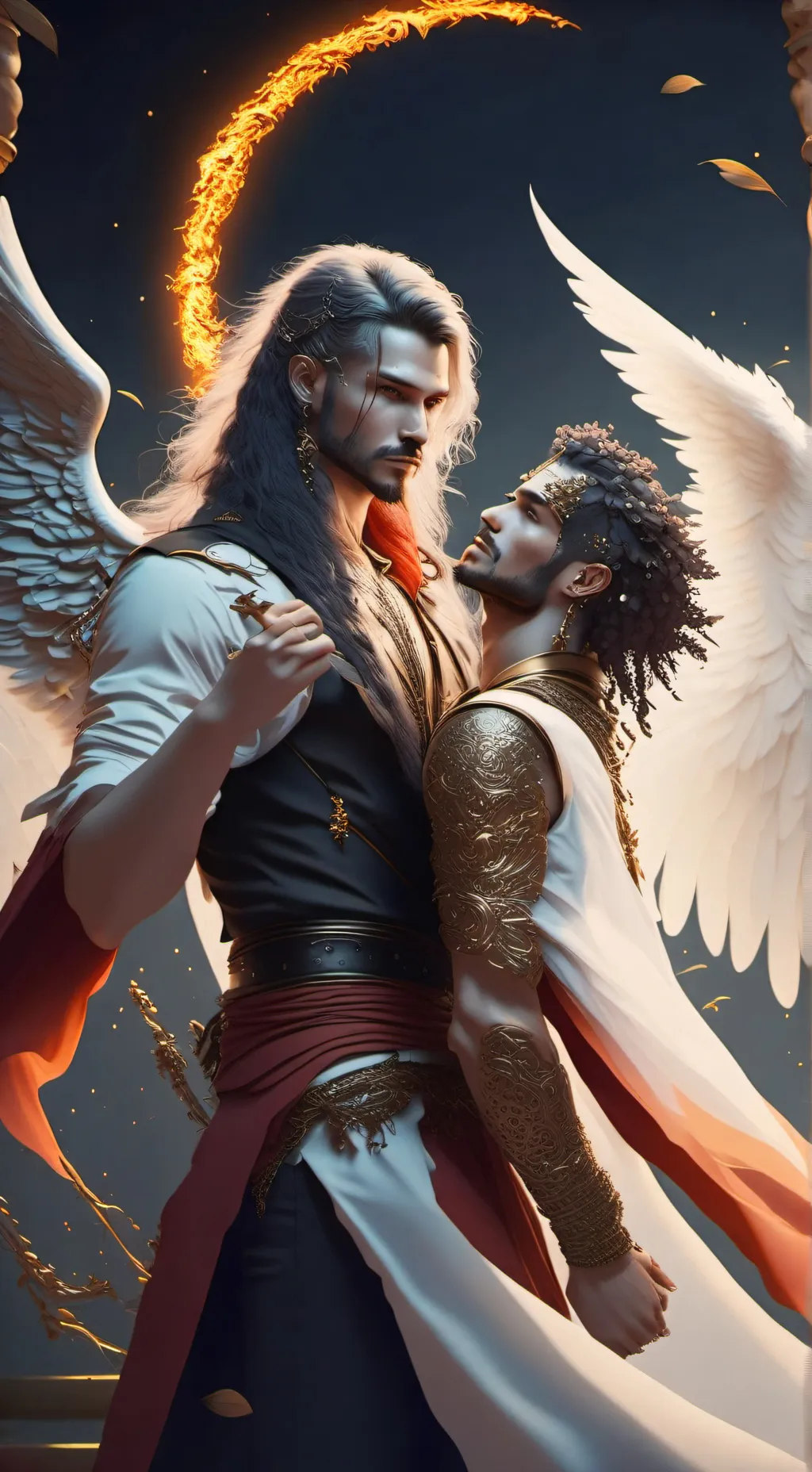 ai character: angel x demon  background