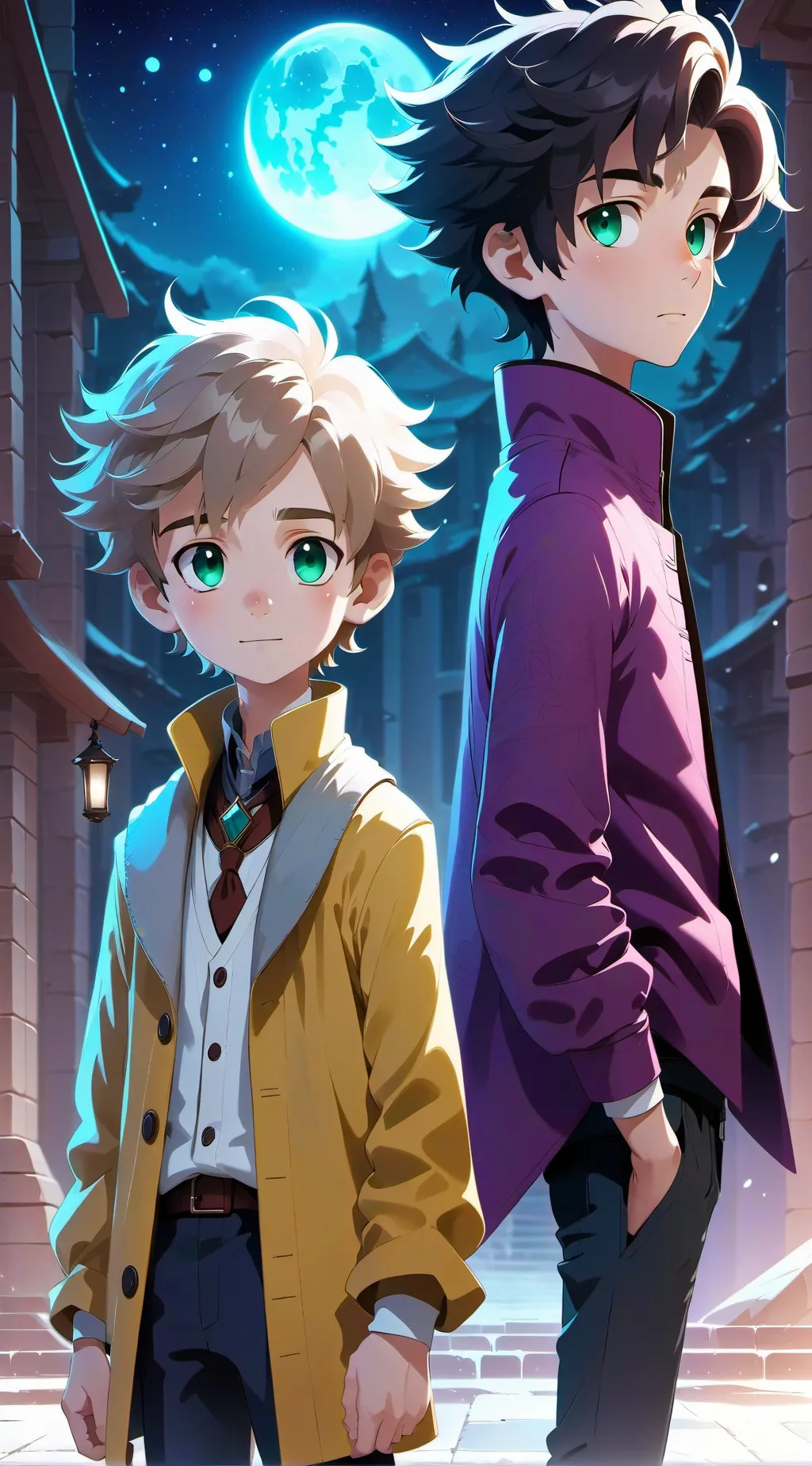 ai character: BEN Y KENJI background