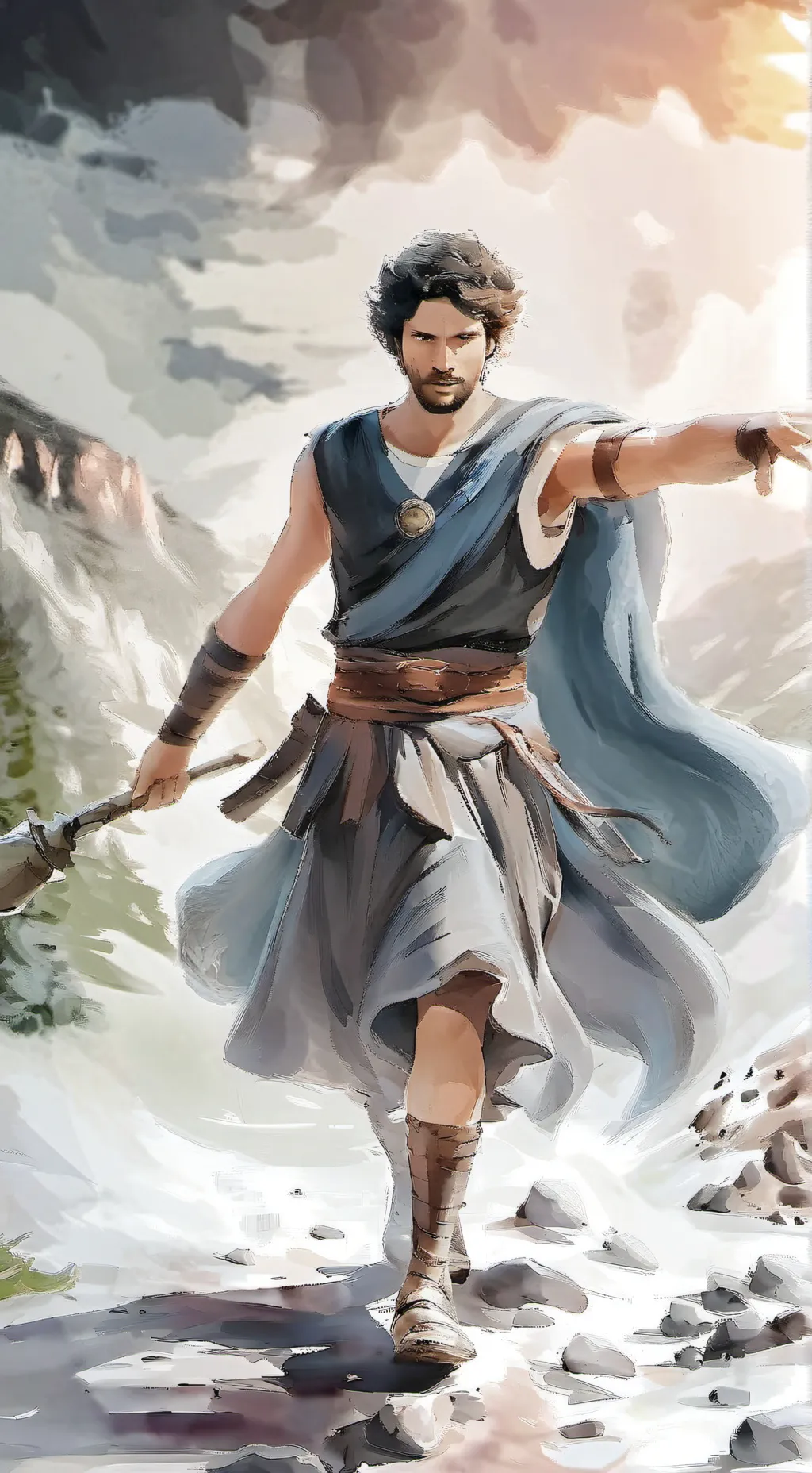 ai character: telemachus ❤️❤️❤️ background