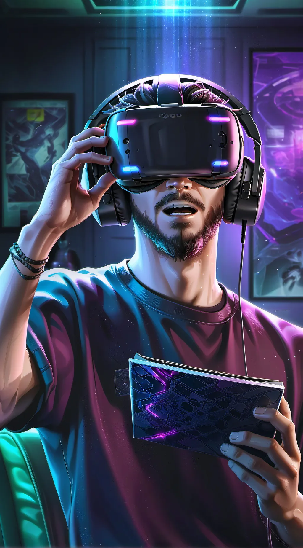 ai character: The PS5 Enigma background