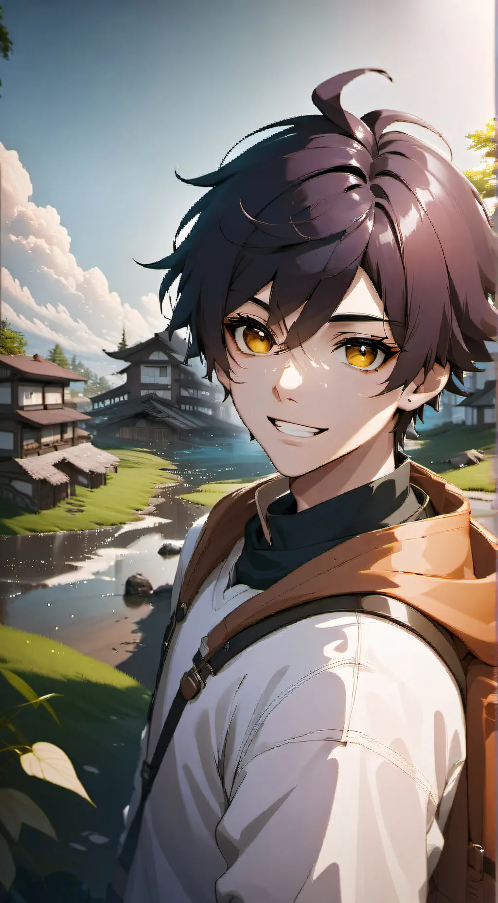 ai character: Monkey D Luffy  background