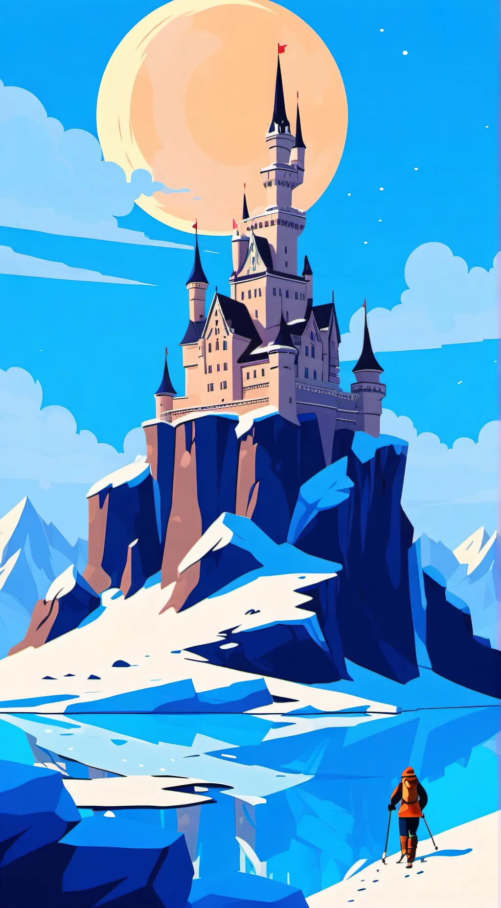 ai character: BlueBunny!! background