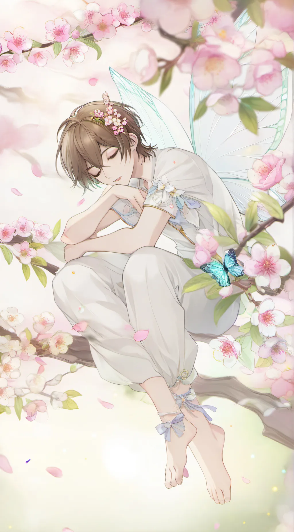 ai character: Flower background