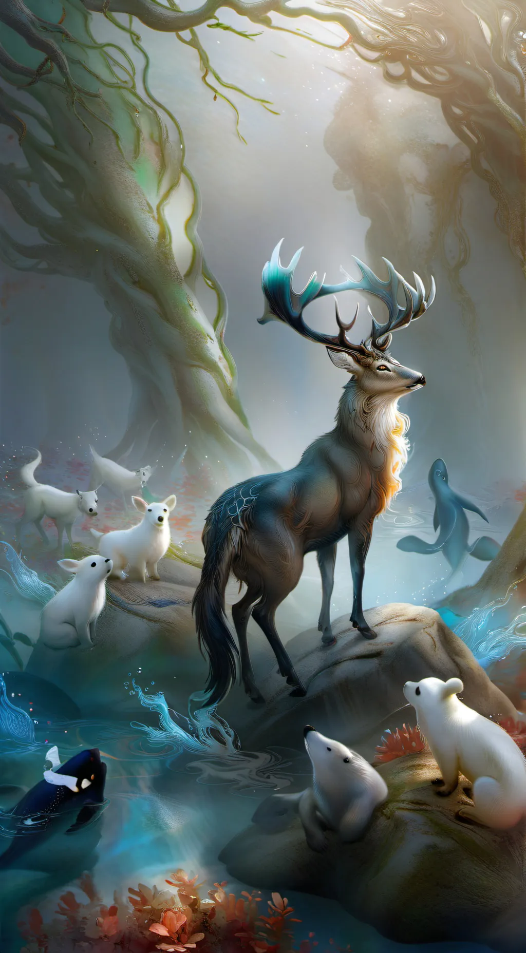 ai character: 🍁🦌Floresta🐞🍁 background