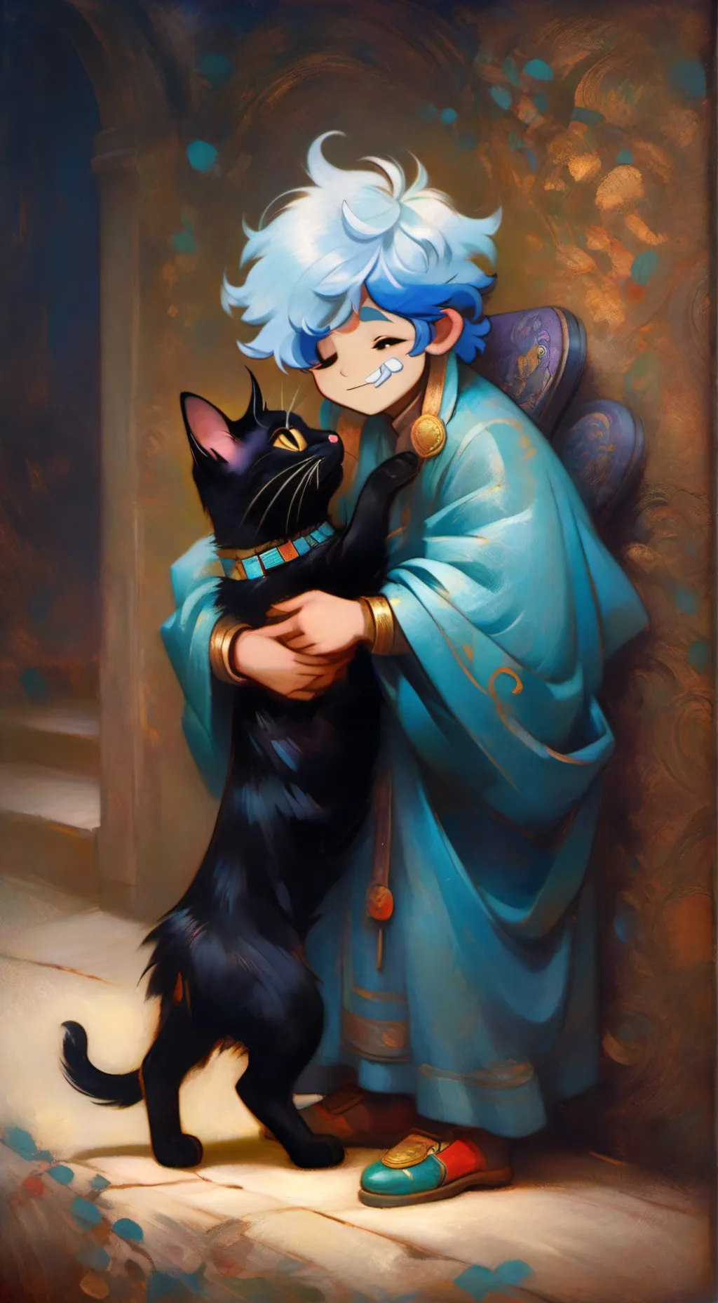 ai character: Wolfie y Wee. background