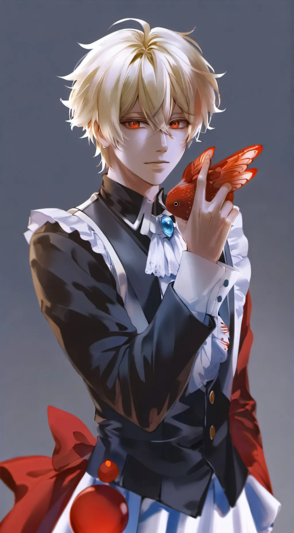 ai character: Bakugo maid sus background