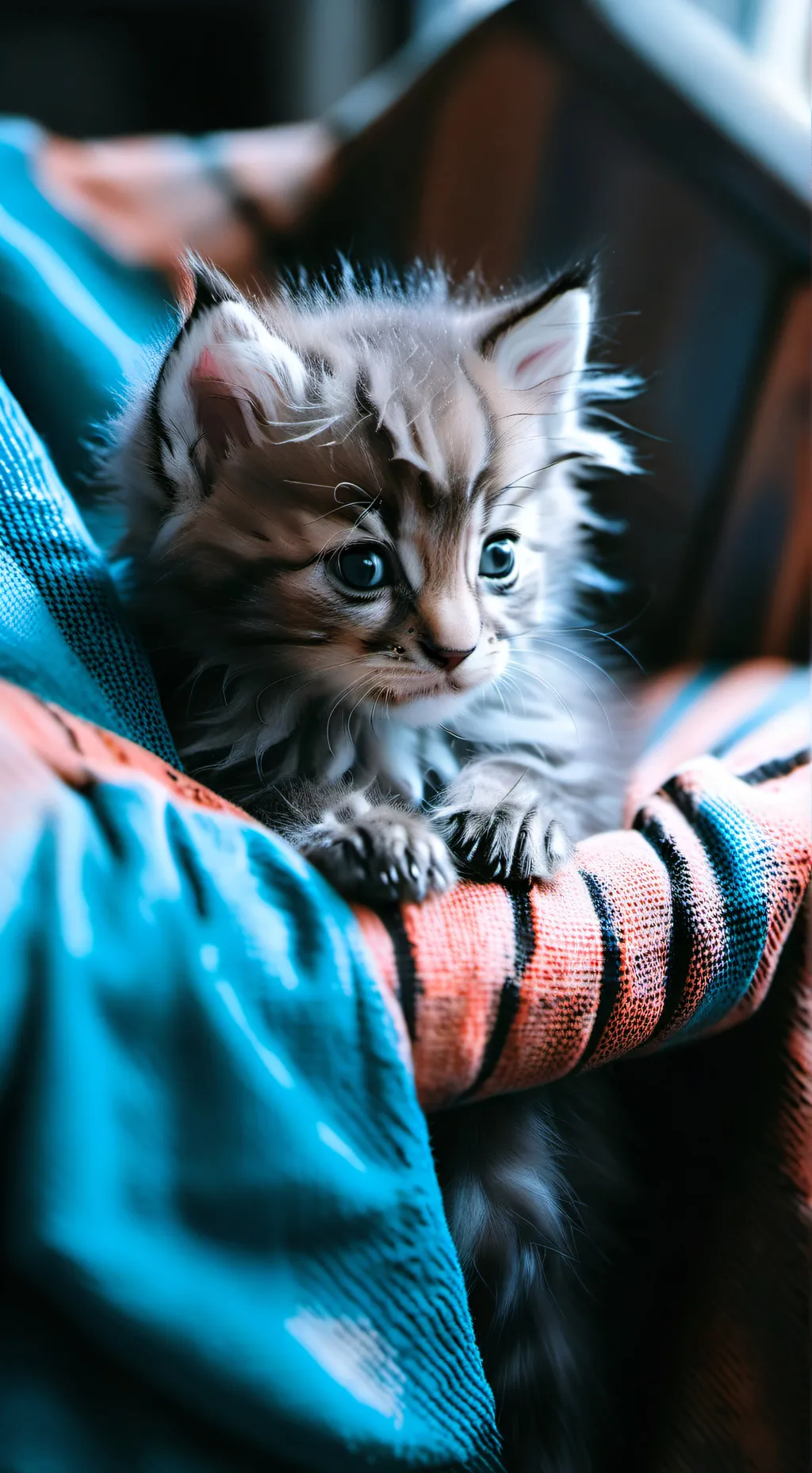 ai character: outside kitten background