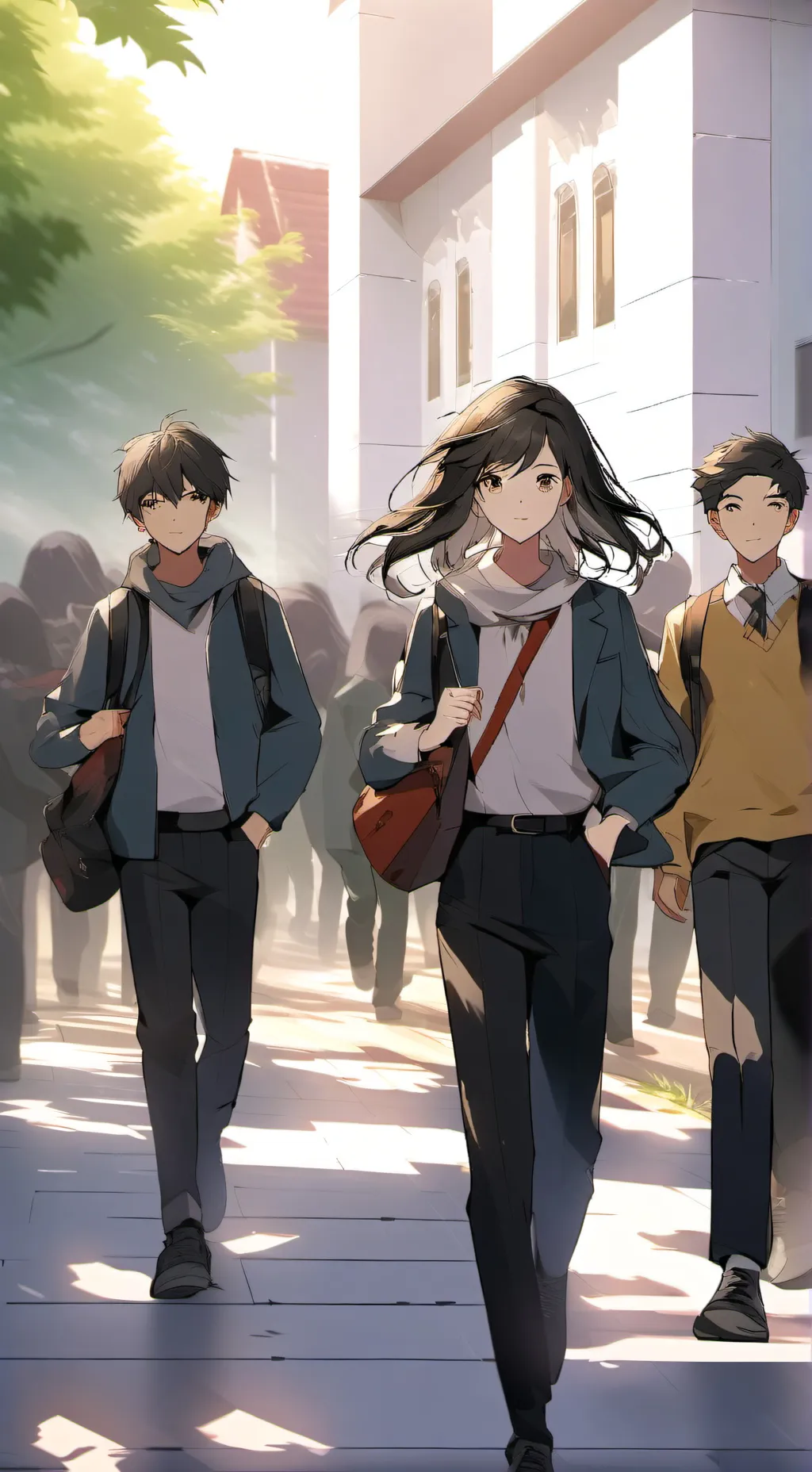 ai character: popular school  background