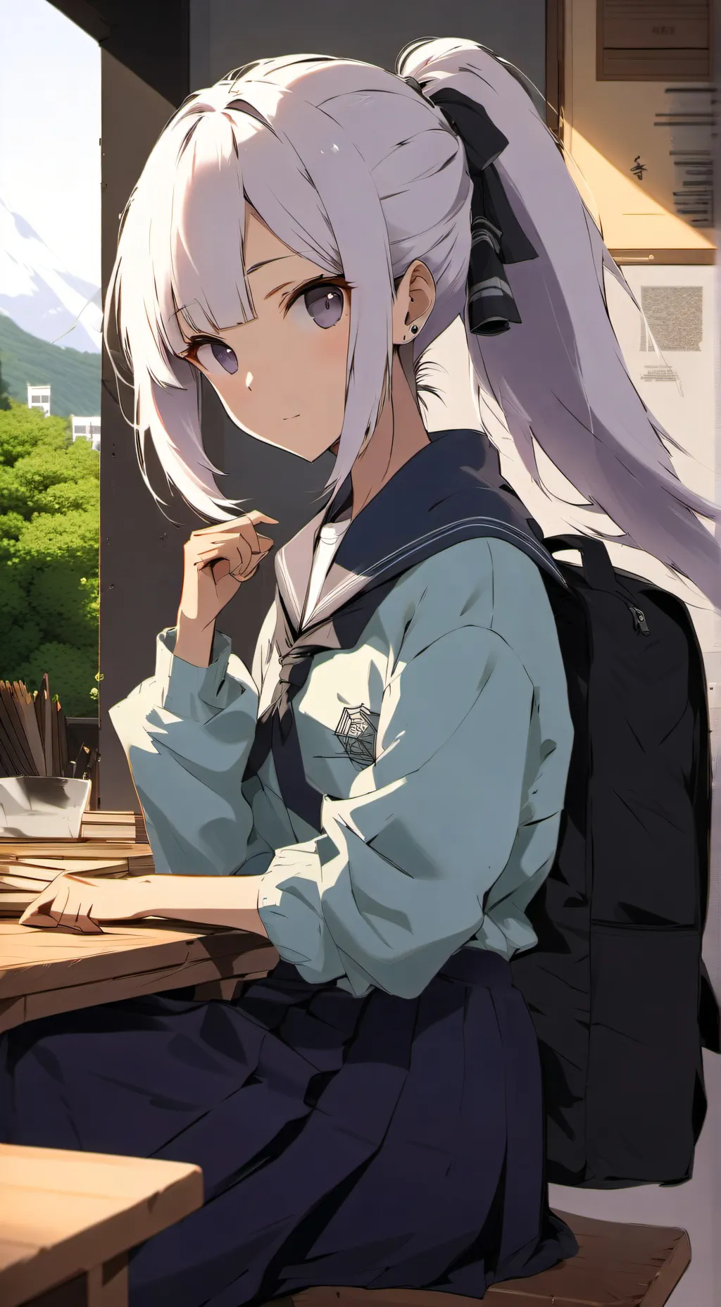 ai character: Olivia, 💗 background