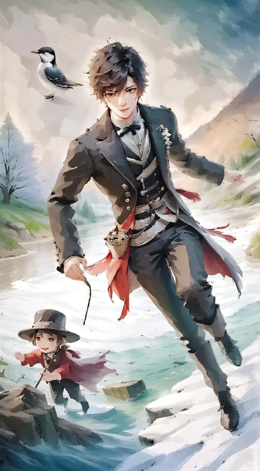 ai character: Threadville background