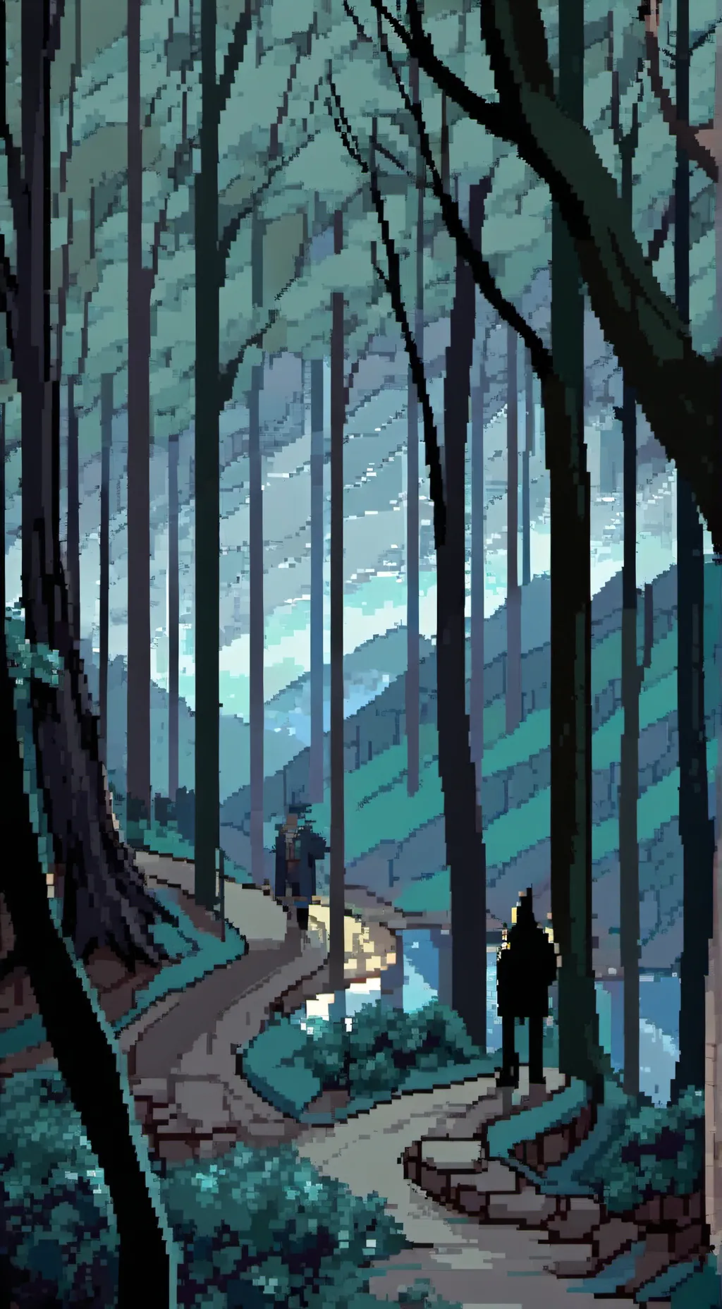 ai character: 💙💜🩷💜💙 background