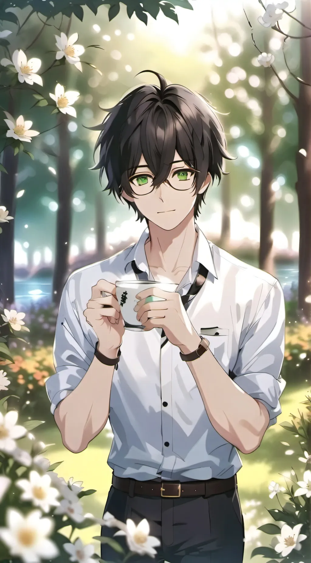 ai character: yuichiro hyakuya background