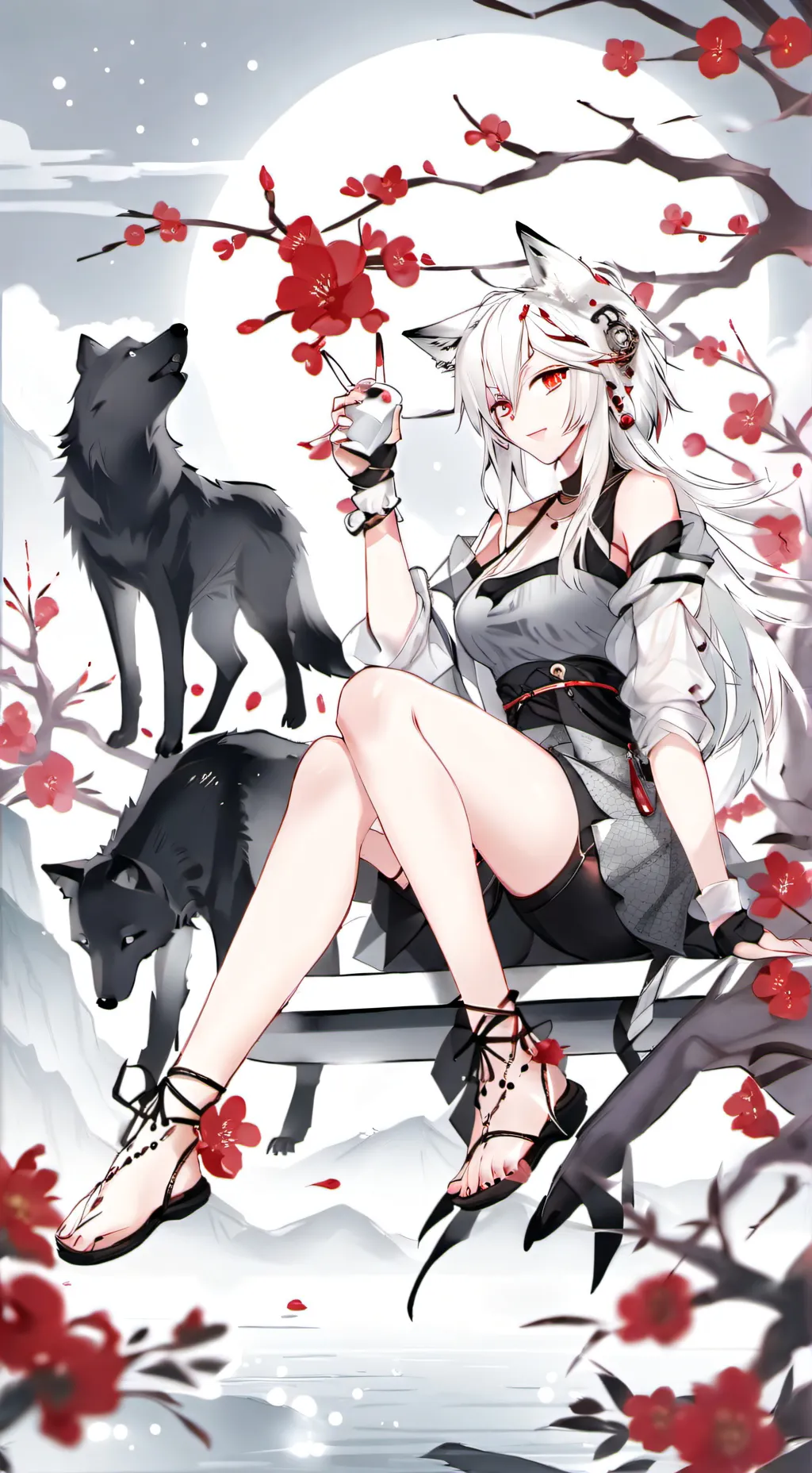 ai character: Wolf versus human background