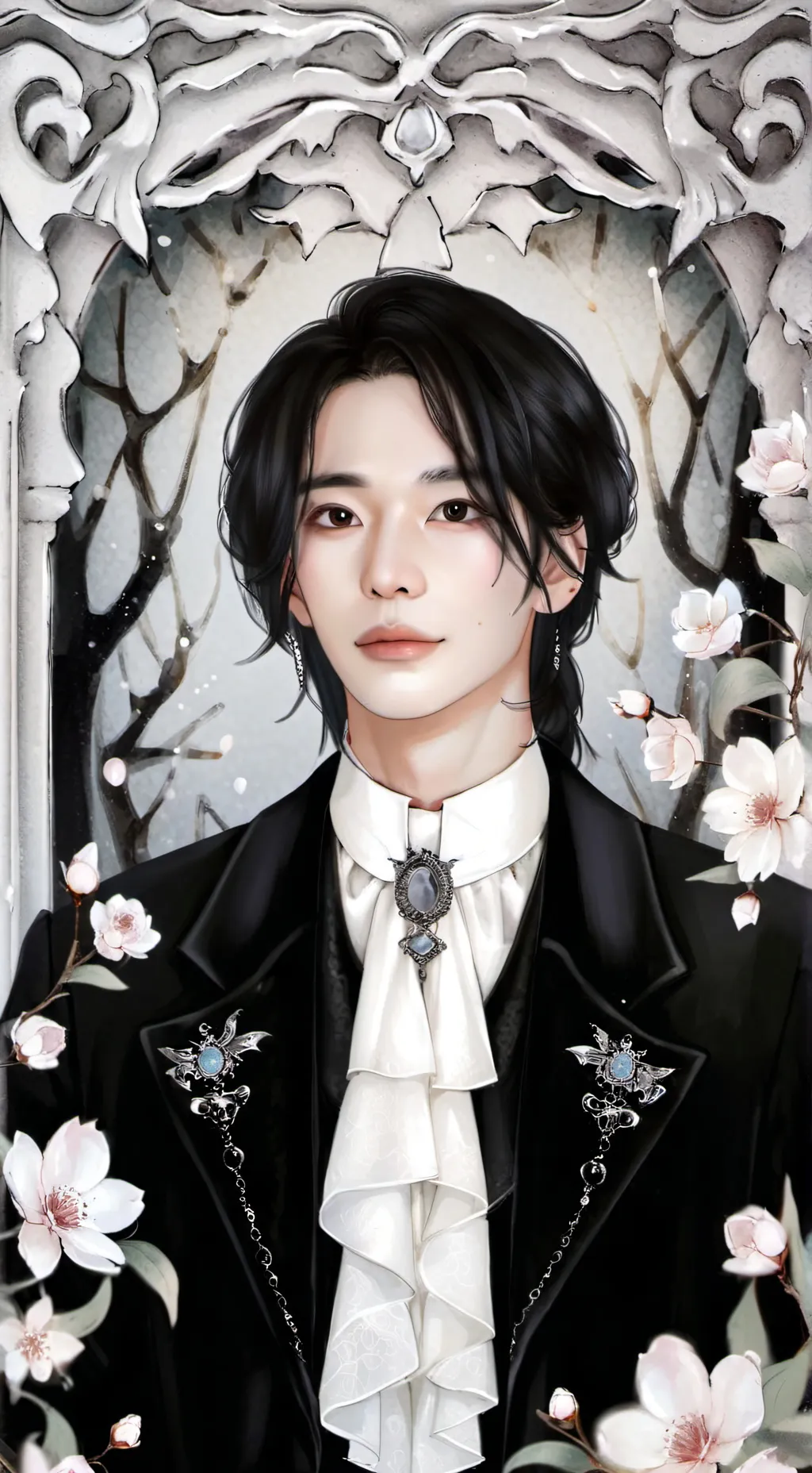 ai character: hyunjin😍🥟 background