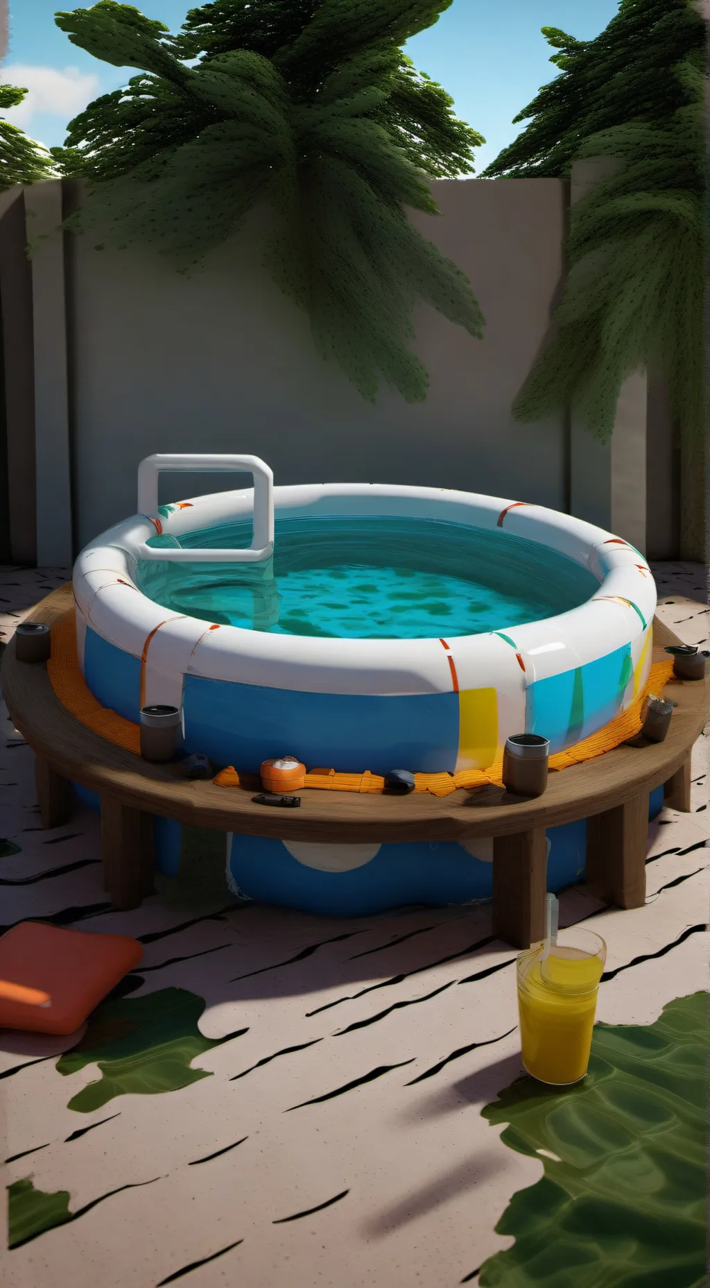 ai character: DW POOL🤑 background